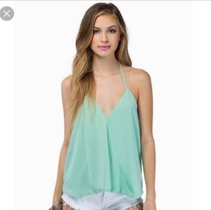 Tobi Halter Top Seafoam Green Size Small